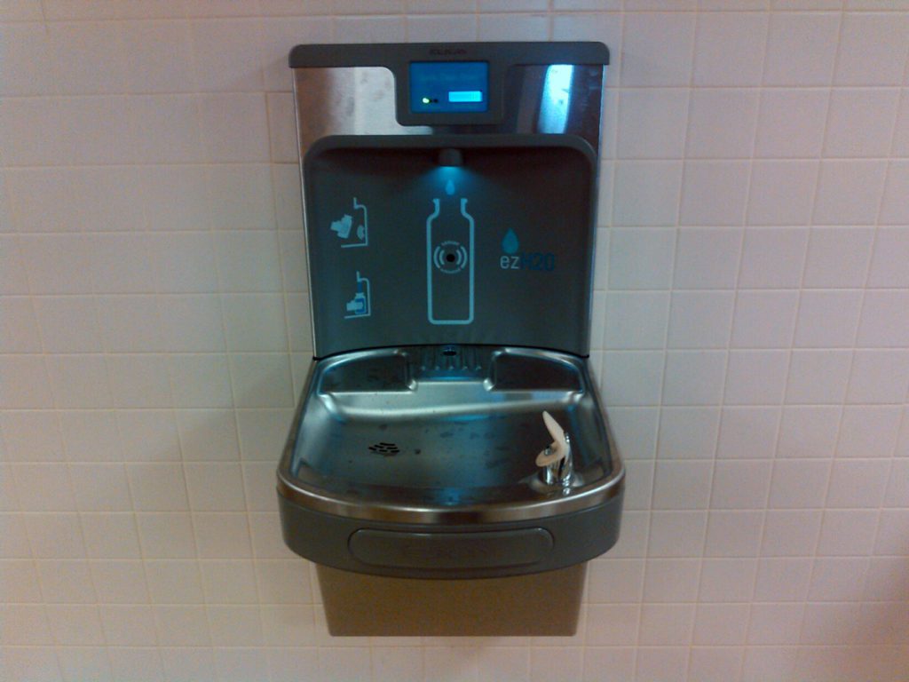 new water bottle filler at the high school