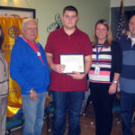 Pictured left to right are Catskill Rotary President Heather Bagshaw, Awards Chair Roger Lane, Student of the Month John Michael Dedrick, Christa Dedrick, and Michael Dedrick.