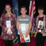 Catskill Middle School’s Spelling Bee Champion, 7th grader Karsen Chiminelli, as well as second place finisher, 7th grader Christopher Konsul, and third place finisher, 8th grader Elizabeth Finnegan