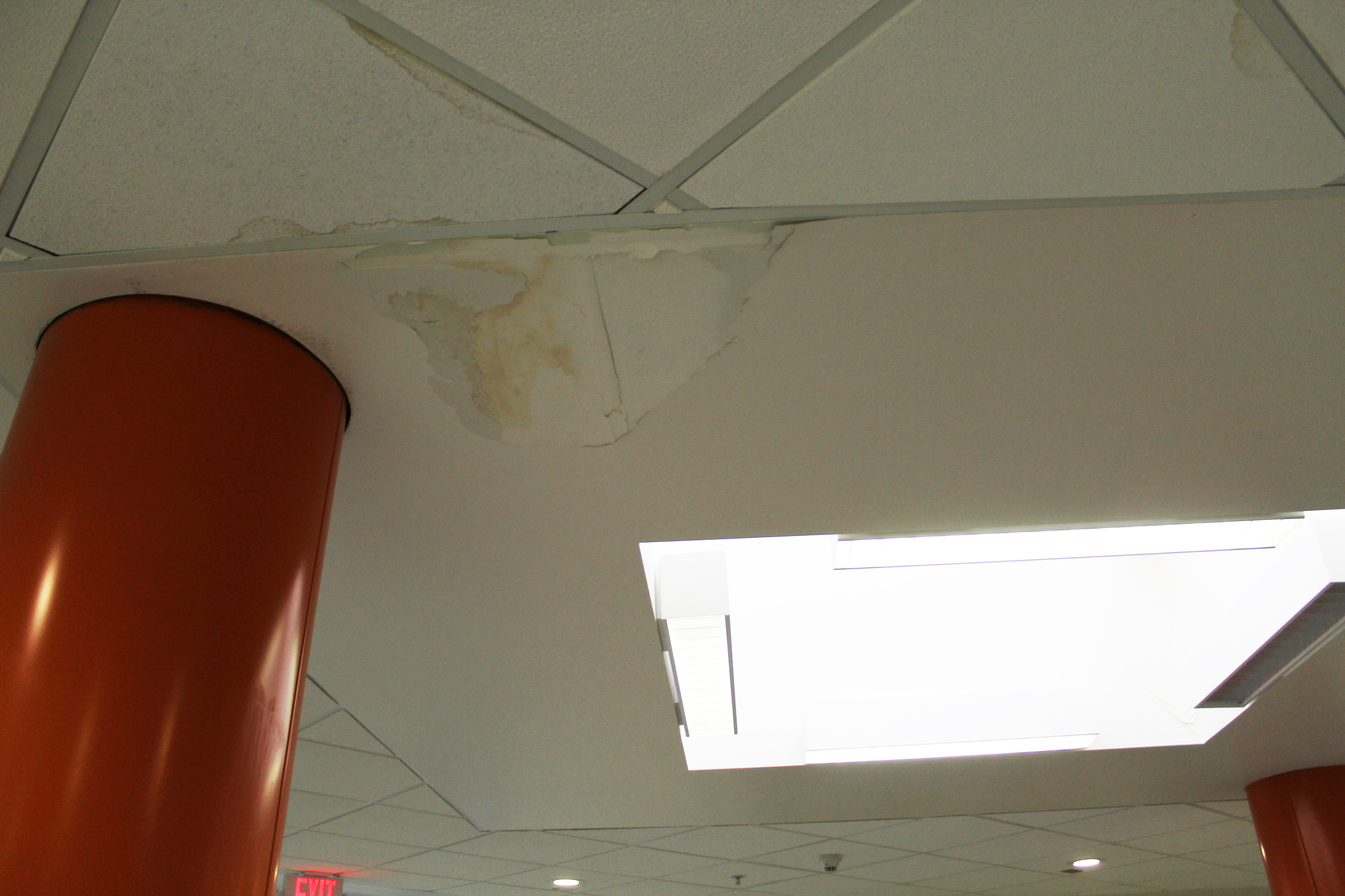 leaking roof at HS