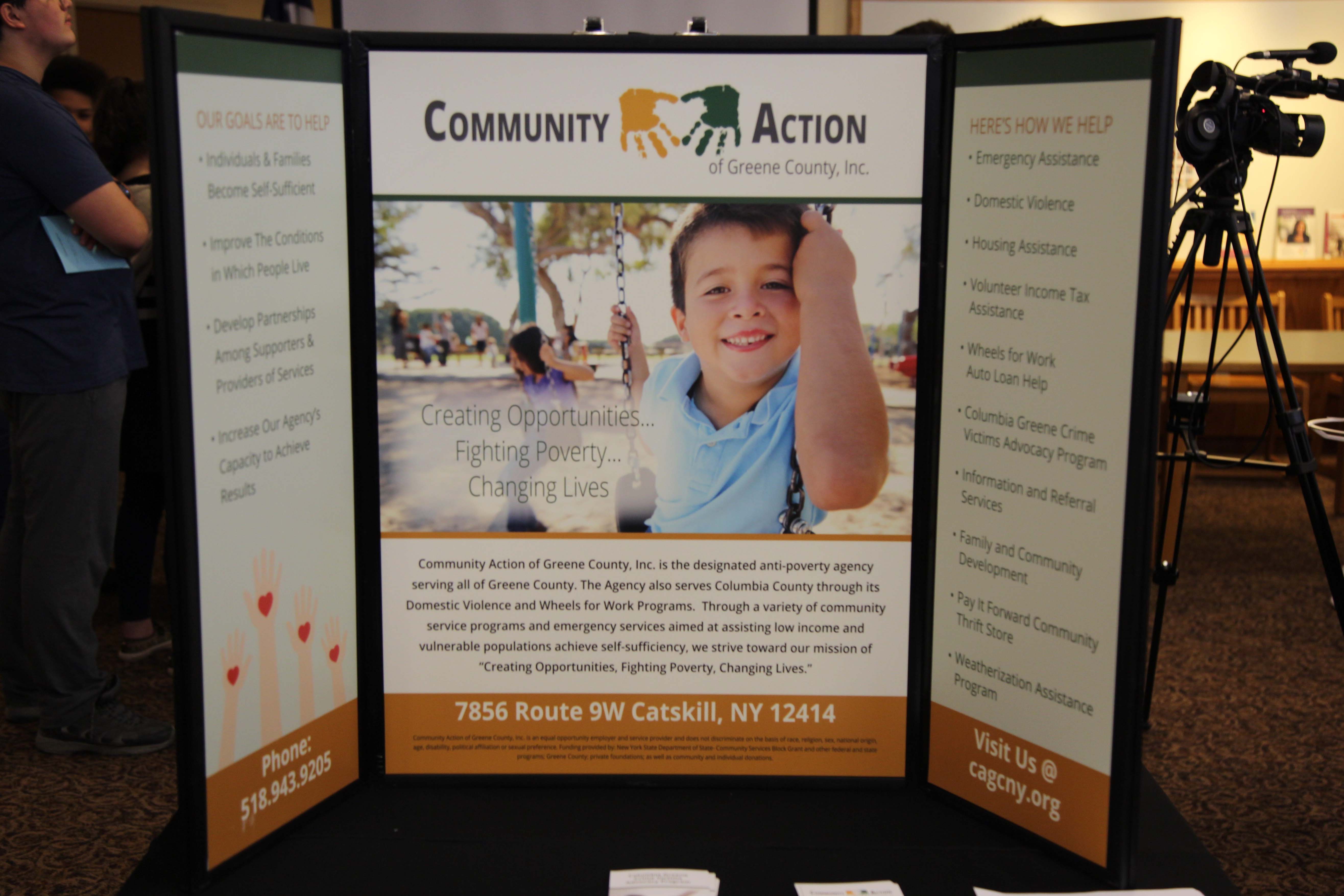 Community Action poster board display