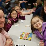 mothers and daughters playing math games at Catskill Elementary School