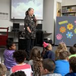 Diane DeGroat talks to students