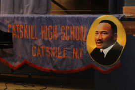 Catskill High School banner showing Dr. Martin Luther King Jr.