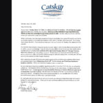 letter with Catskill High School letterhead