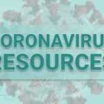 Image of virus and the words coronavirus resources