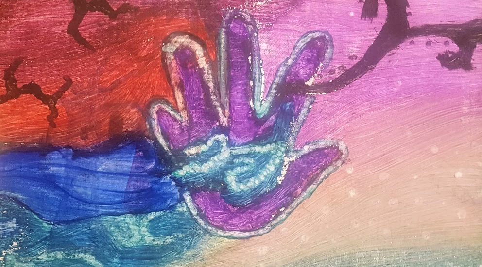 abstract hand painting