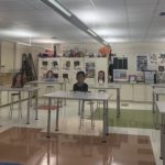 cut outs of students at desks