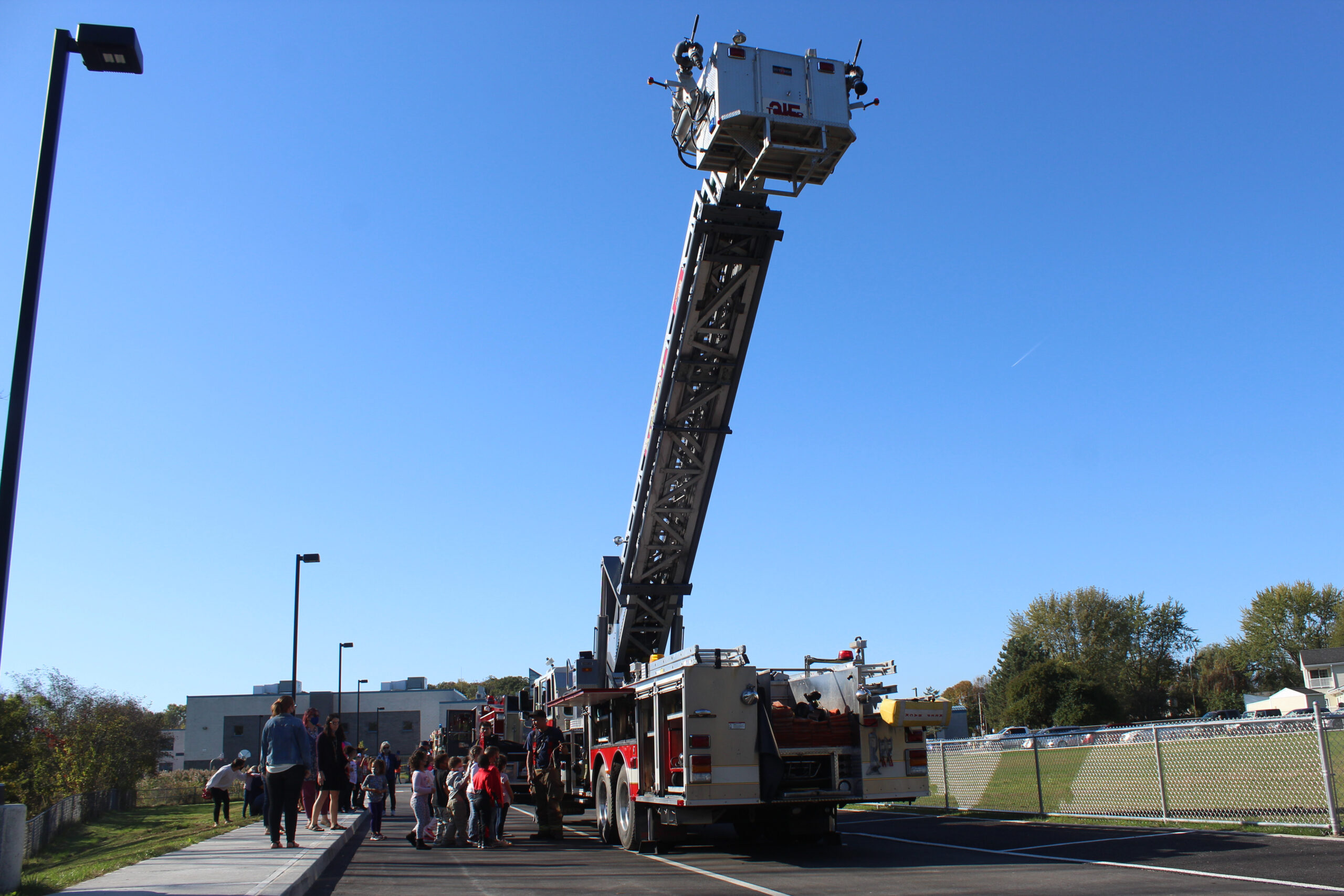 fire truck with ladder up