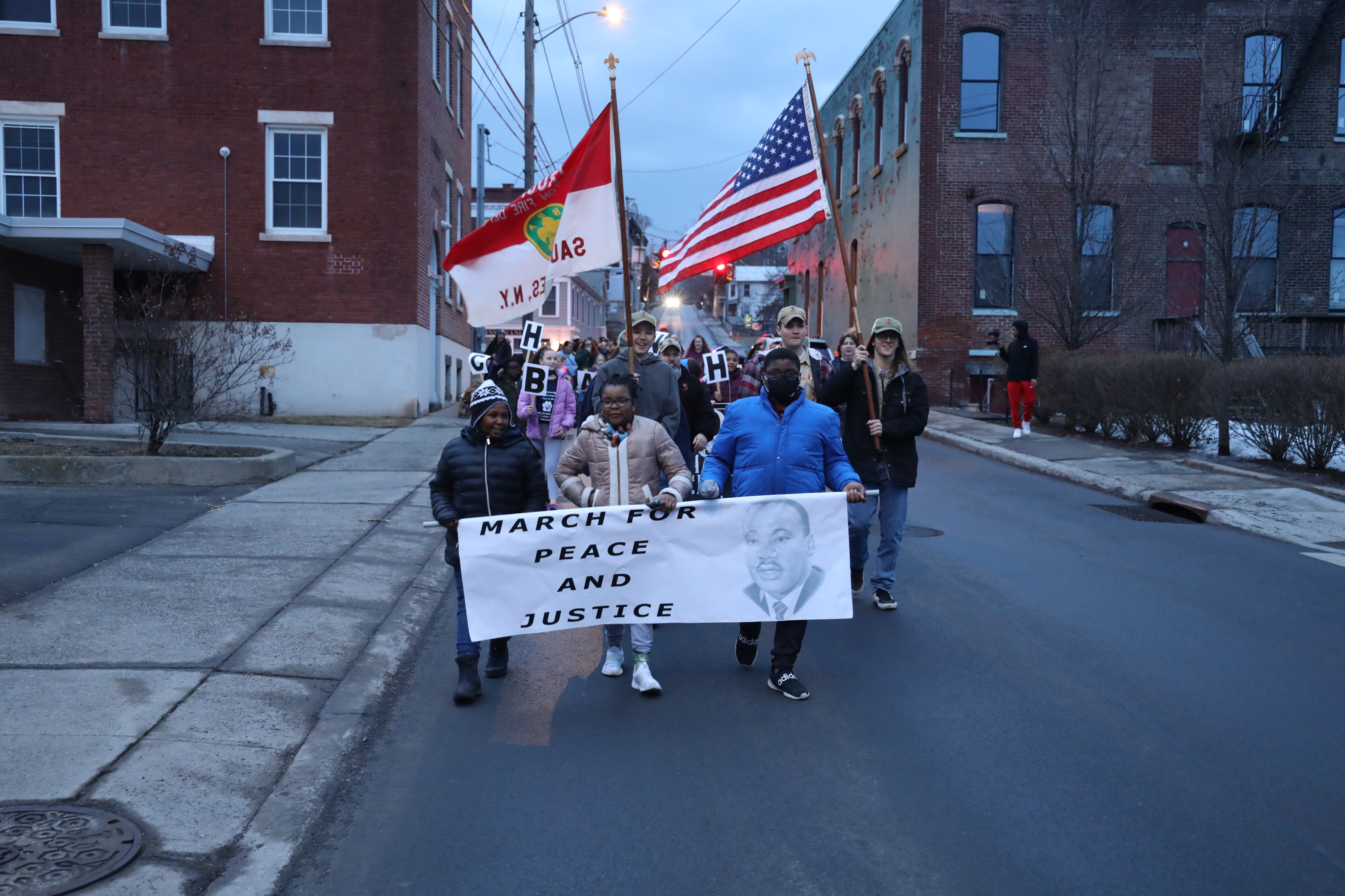 people march in March For Peace and Justice
