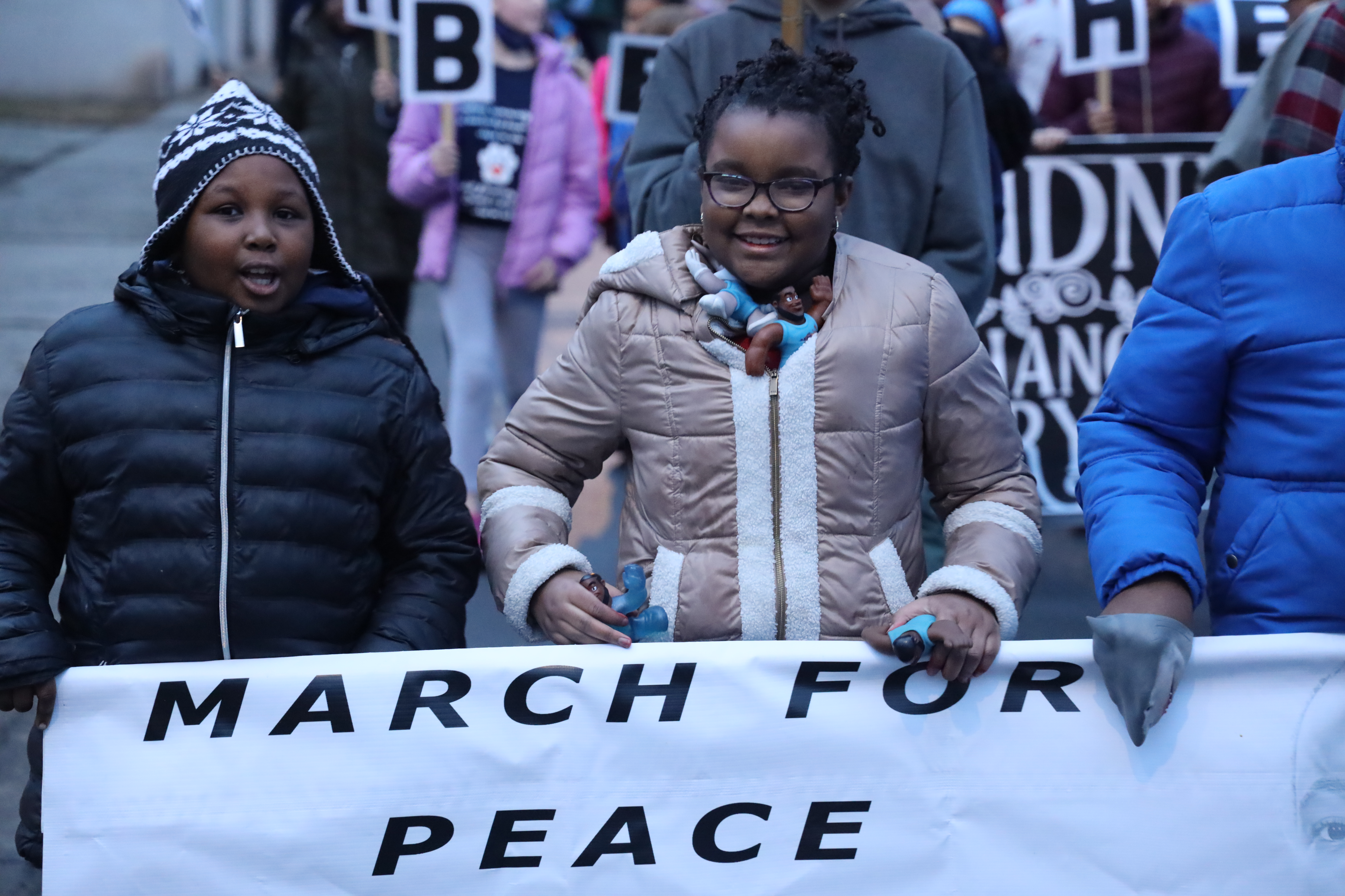 people march in March For Peace and Justice