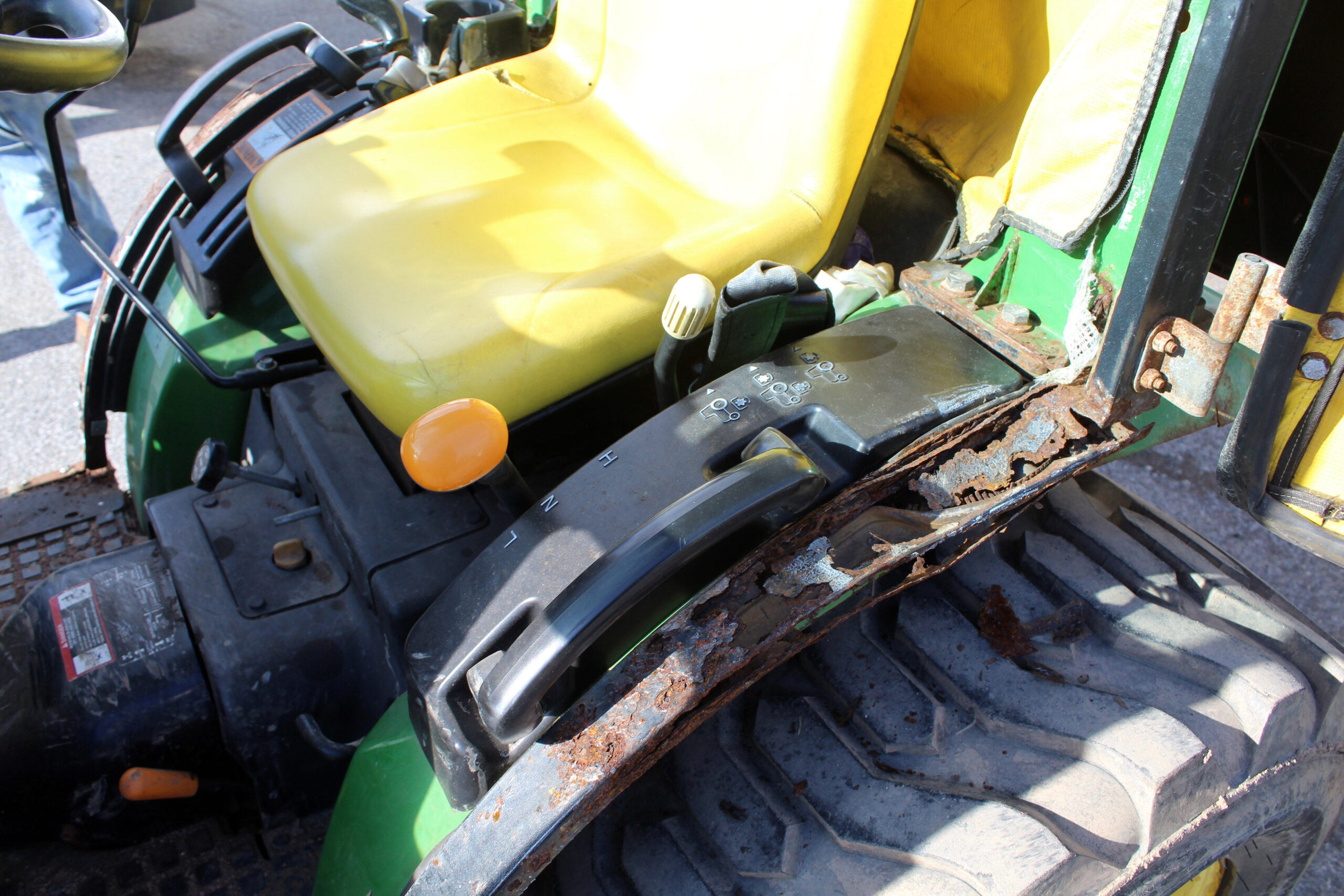 rusty tractor fender