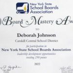 Board Mastery Award Certificate for Deborah Johnson