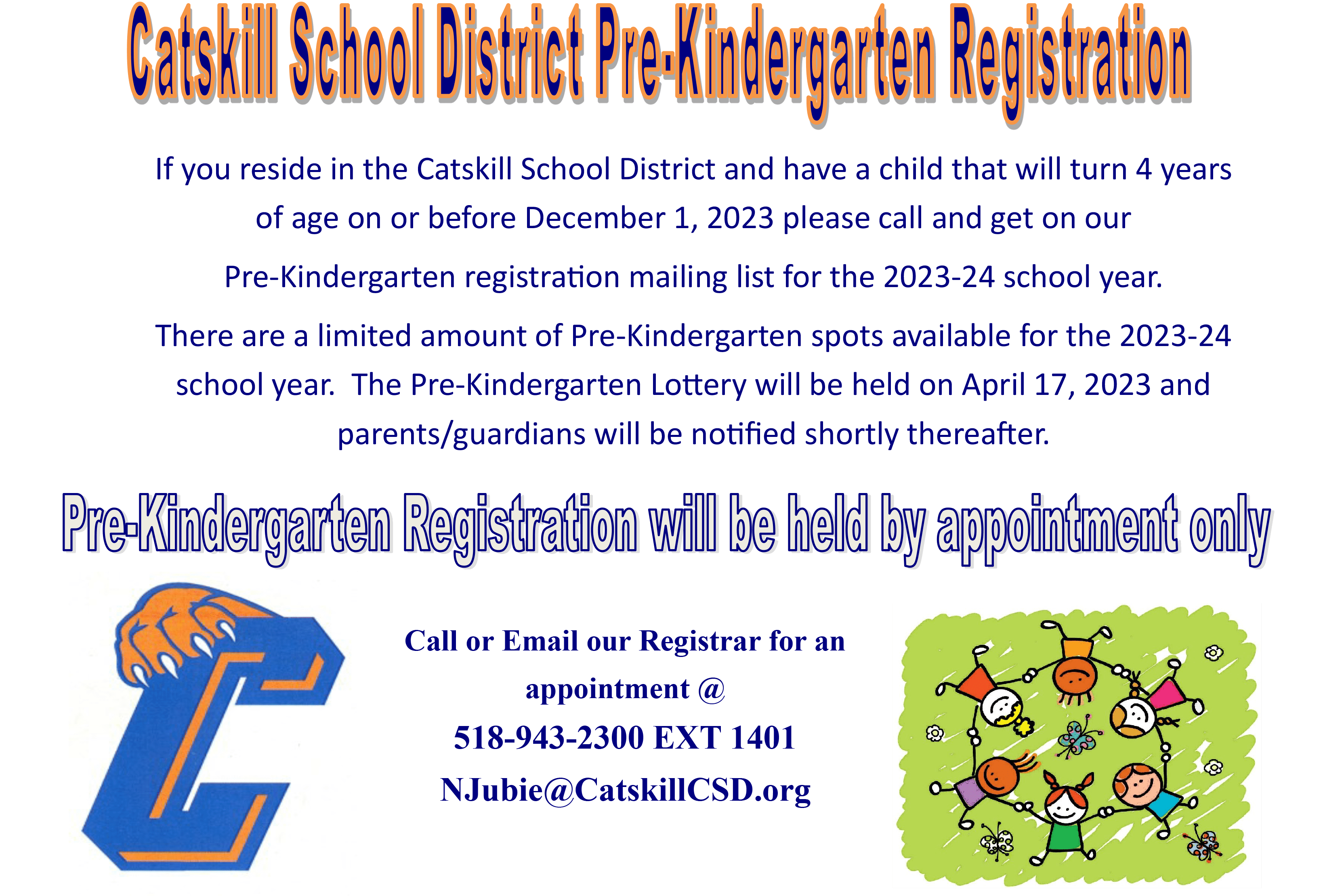 Pre-Kindergarten Registration Banner