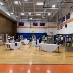 student art show in gym