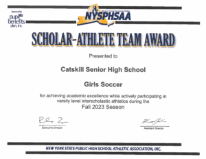 Girls Soccer scholar athlete award