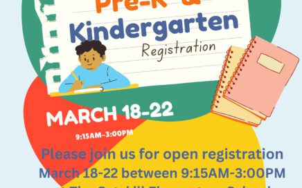 pre-k and kindergarten registration flyer
