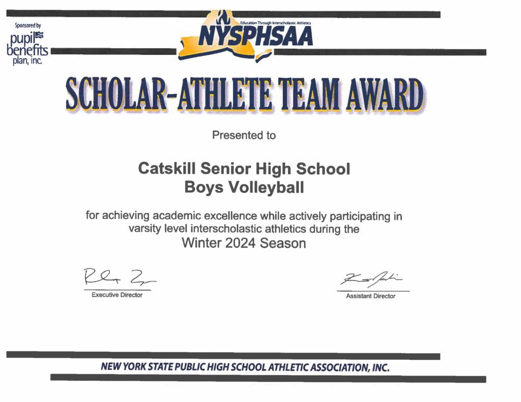 boys volleyball scholar athlete award