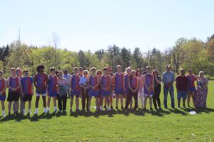 boys and girls track seniors with family members
