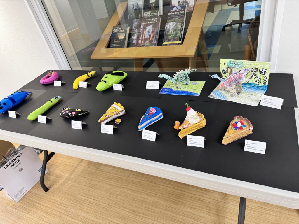 pie sculptures on table