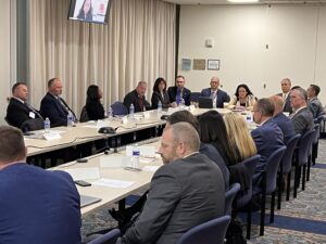 superintendents meet with commissioner around table