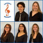 Photo collage of one high school-age boy and four high school-age girls