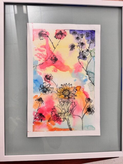 artwork depicting flowers