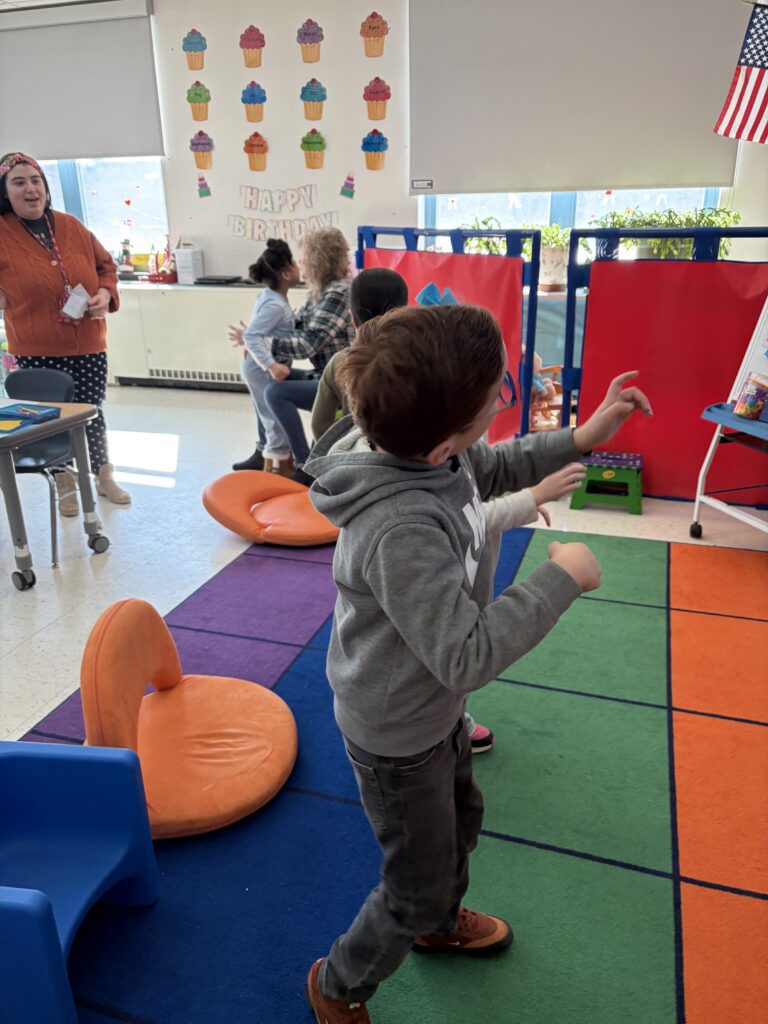 boy moving in class