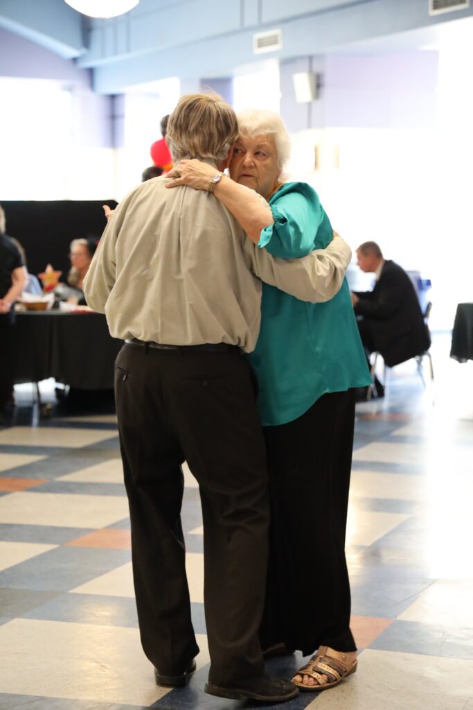 couple slow dancing