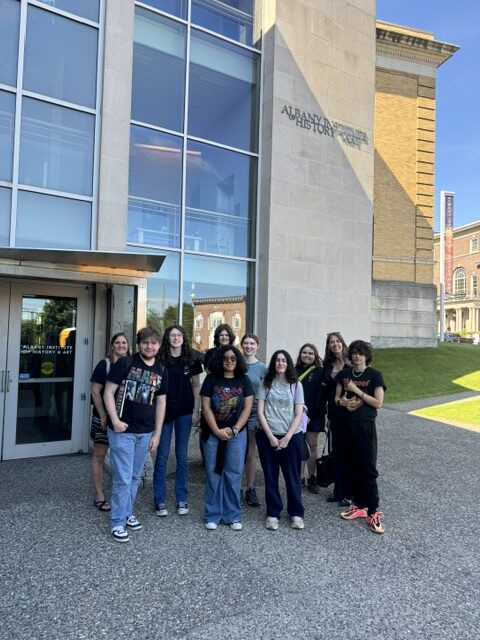 Art Club outside Albany Institute of History and Art