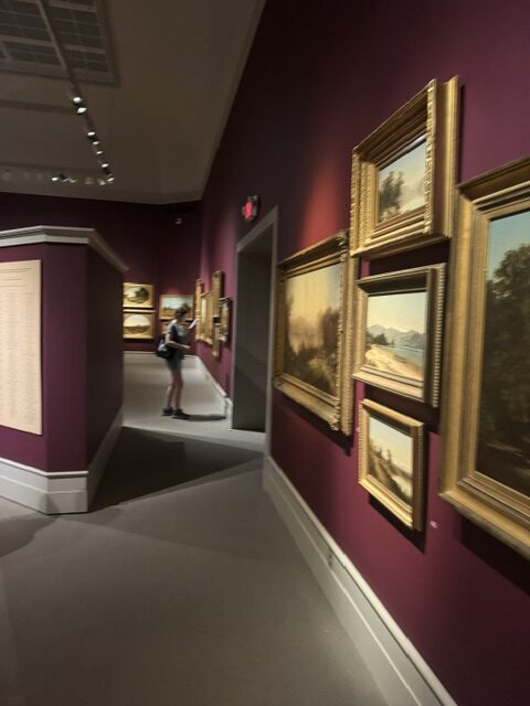 students in Hudson River School gallery