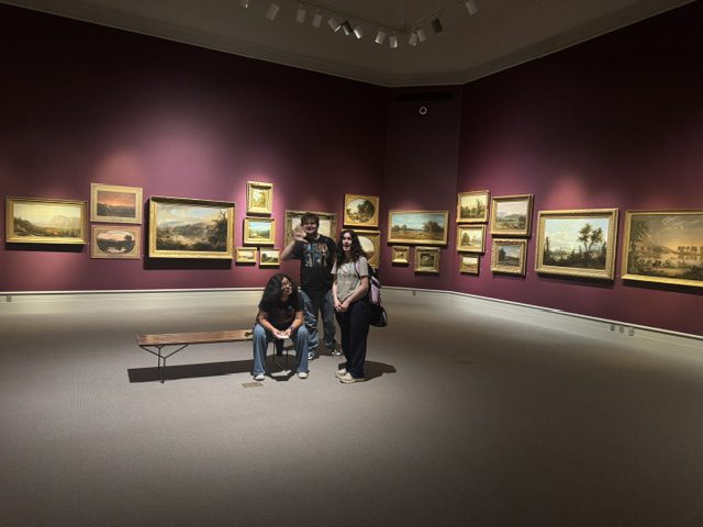 students in Hudson River School gallery